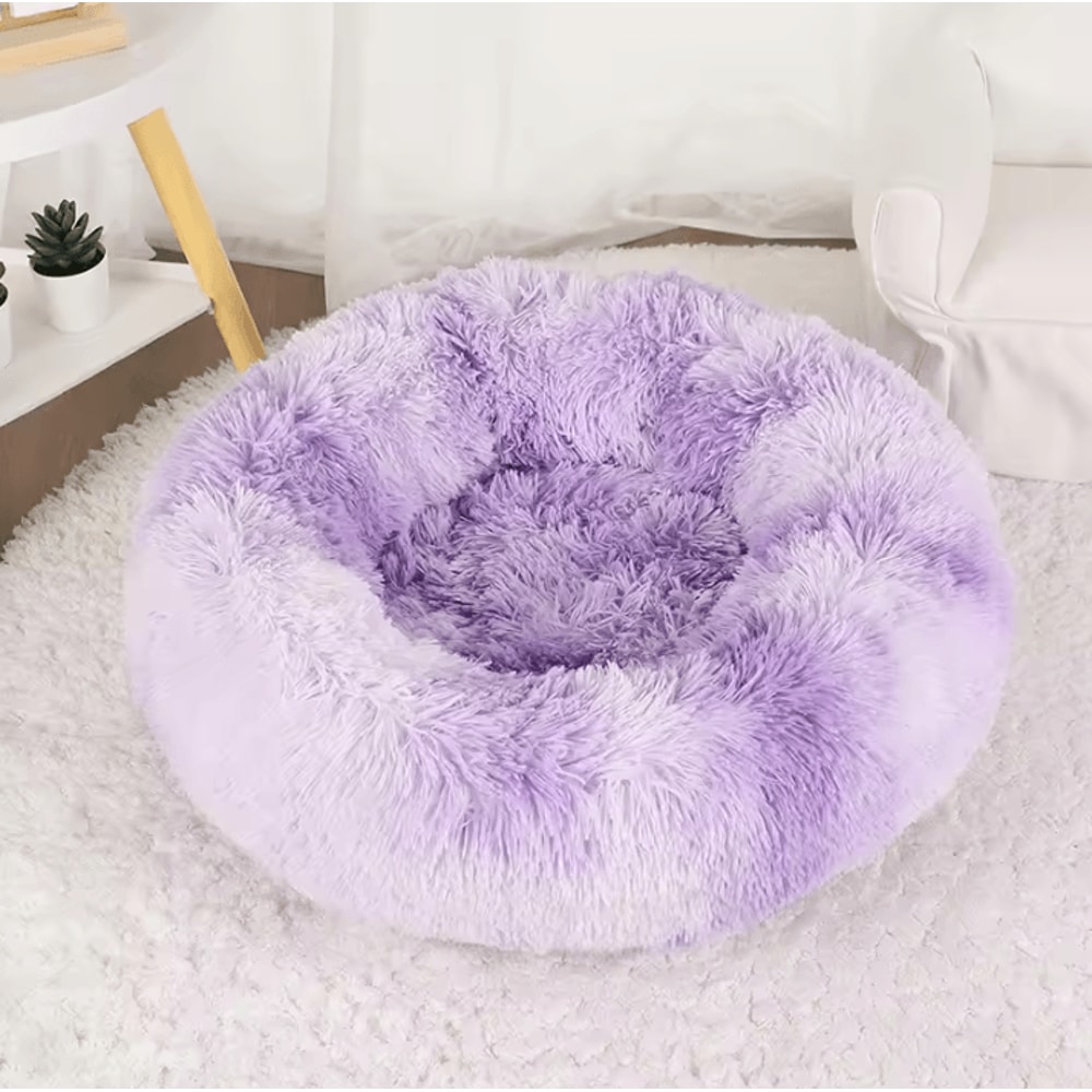 Large Dog Donut Bed Plush Round Basket Bed For Dogs And Small Pets 15