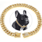 Dog Cuban Chain Collar Stylish Metal Pet Collar With Diamond Design And Secure Buckle 6