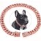 Dog Cuban Chain Collar Stylish Metal Pet Collar With Diamond Design And Secure Buckle 7
