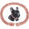 Dog Cuban Chain Collar Stylish Metal Pet Collar With Diamond Design And Secure Buckle 7