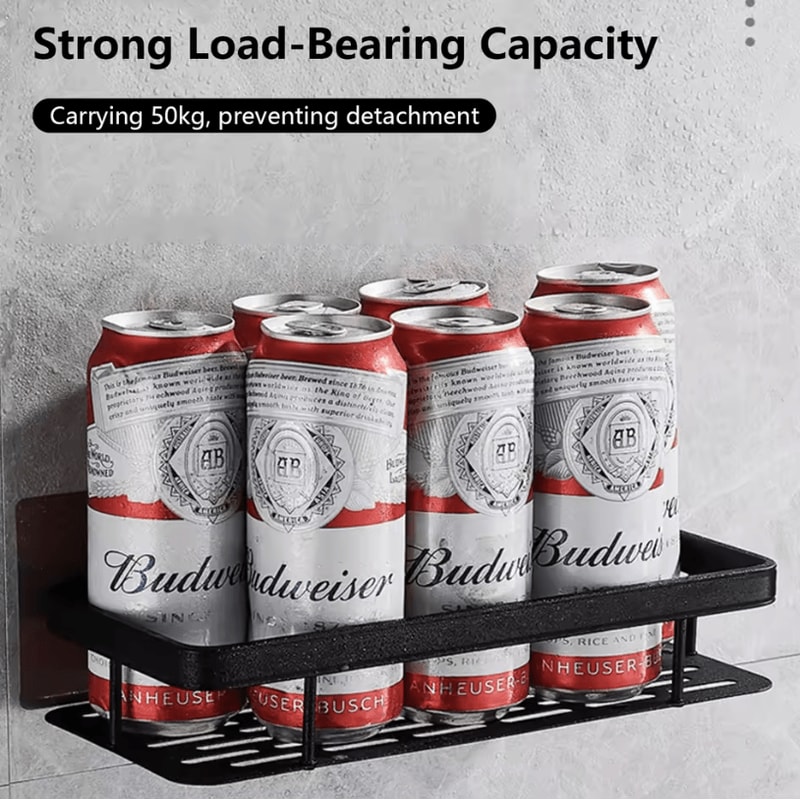 Stainless Steel Shower Rack Anti Rust Bathroom Storage Shelf With Strong Suction Cups 2