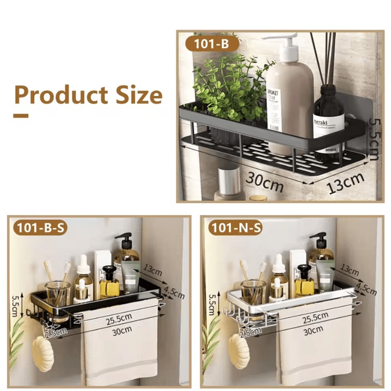 Stainless Steel Shower Rack Anti Rust Bathroom Storage Shelf With Strong Suction Cups 3