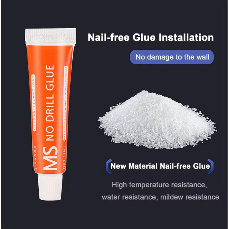 Hair Dryer Holder Wall Mount Stylish Hair Tool Organizer Shelf For Bathroom And Vanity 5