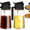2in1 Olive Oil Dispenser Bottle 500ml Oil Sprayer For Cooking BBQ And Kitchen Use 11