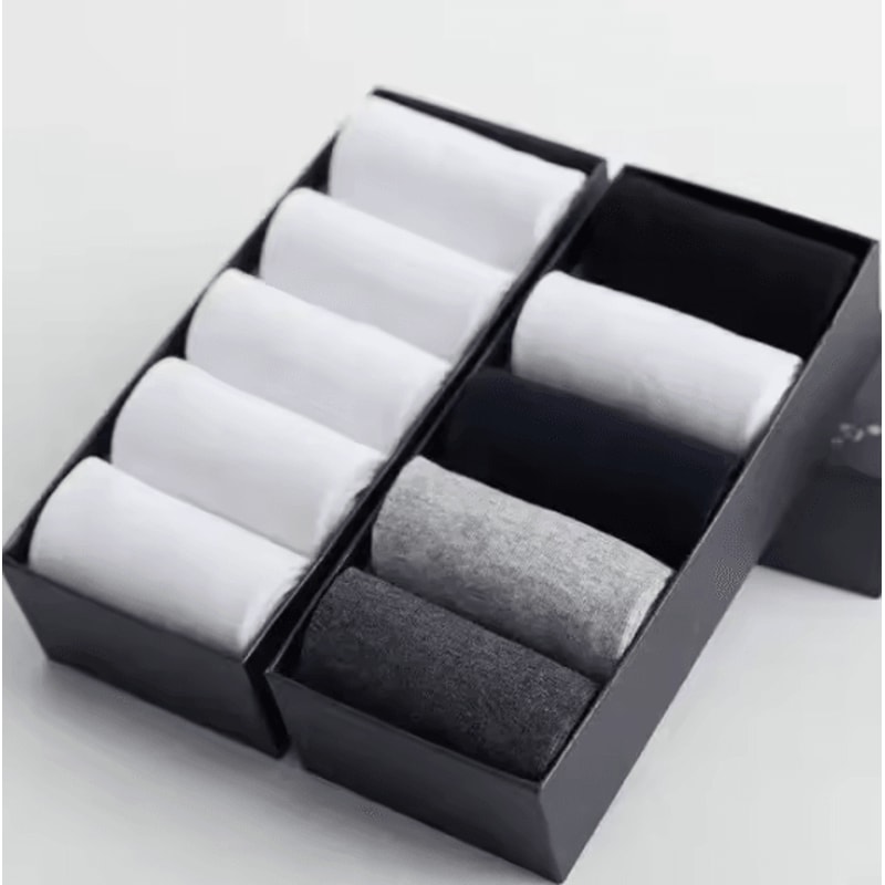 Mens Pure Cotton Socks Breathable Plus Size Business And Casual Long Socks 10