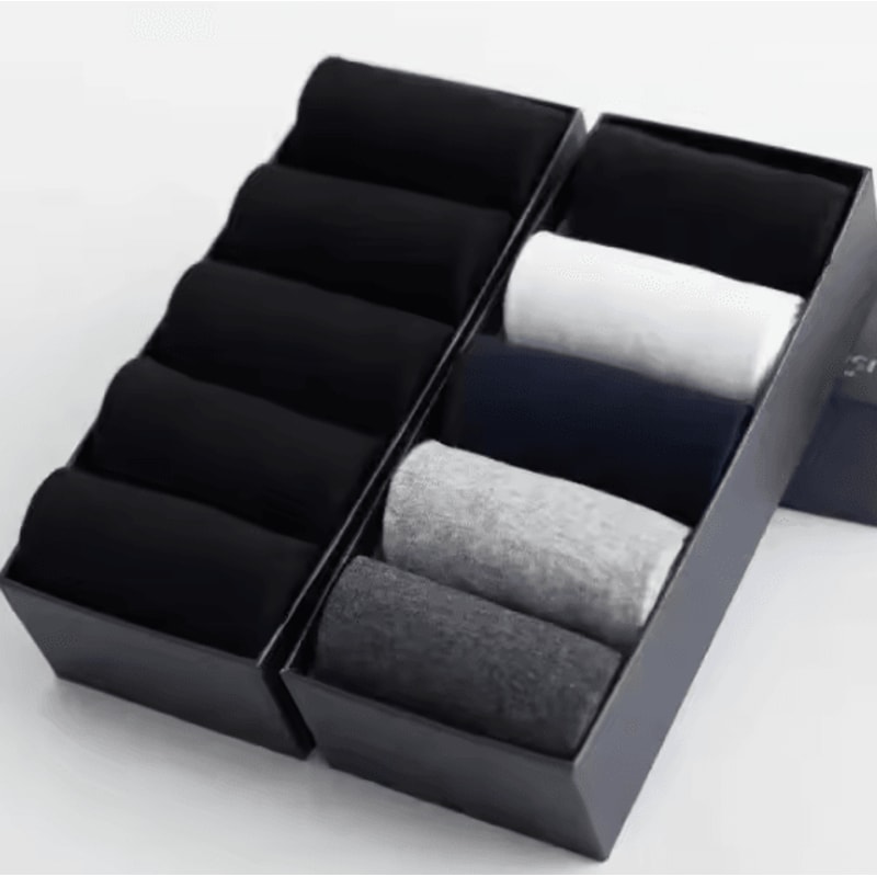 Mens Pure Cotton Socks Breathable Plus Size Business And Casual Long Socks 11