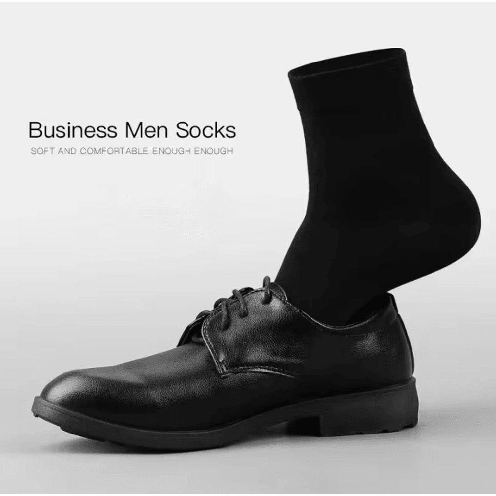 Mens Pure Cotton Socks Breathable Plus Size Business And Casual Long Socks 1