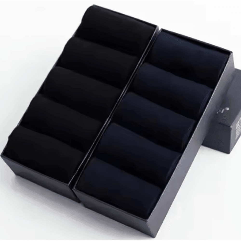 Mens Pure Cotton Socks Breathable Plus Size Business And Casual Long Socks 7