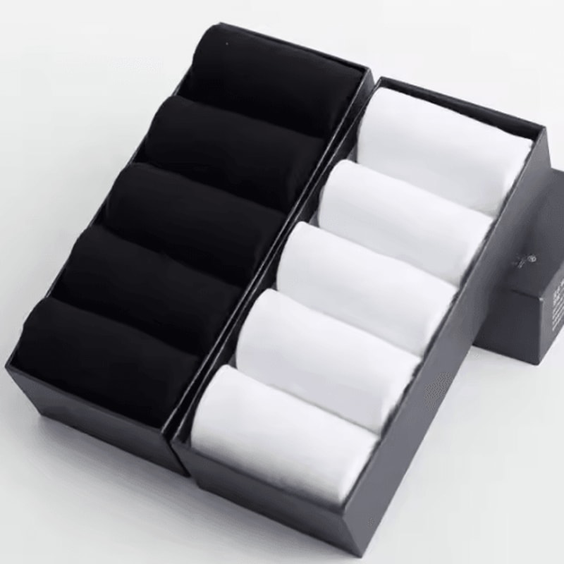 Mens Pure Cotton Socks Breathable Plus Size Business And Casual Long Socks 8