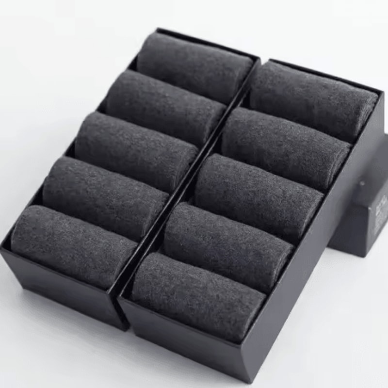 Mens Pure Cotton Socks Breathable Plus Size Business And Casual Long Socks 14