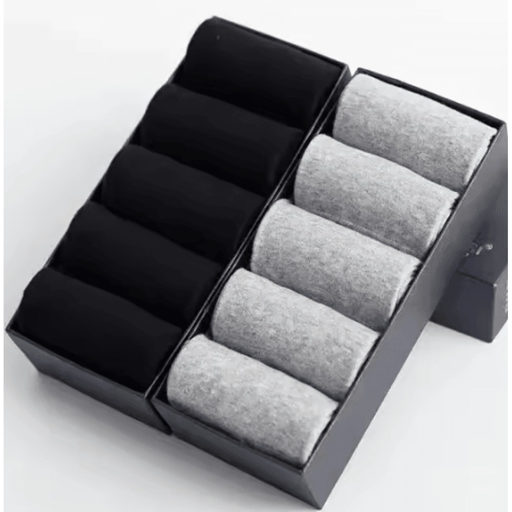 Mens Pure Cotton Socks Breathable Plus Size Business And Casual Long Socks 19