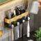 Aluminum Wall Mounted Toothbrush Holder 234 Cup Organizer For Bathroom 2