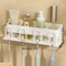 Aluminum Wall Mounted Toothbrush Holder 234 Cup Organizer For Bathroom 15