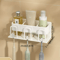 Aluminum Wall Mounted Toothbrush Holder 234 Cup Organizer For Bathroom 11