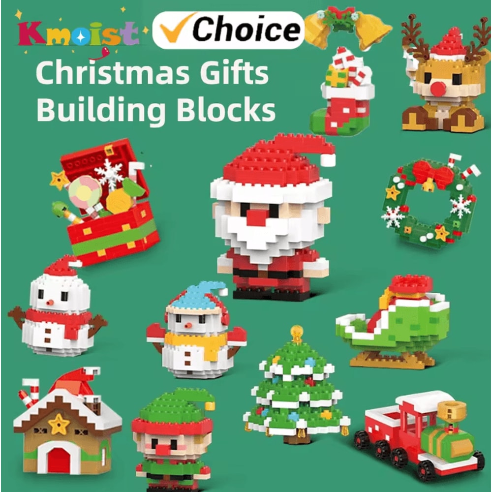 Christmas Building Block Series Santa Claus Reindeer Brick Set For Holiday Fun 1