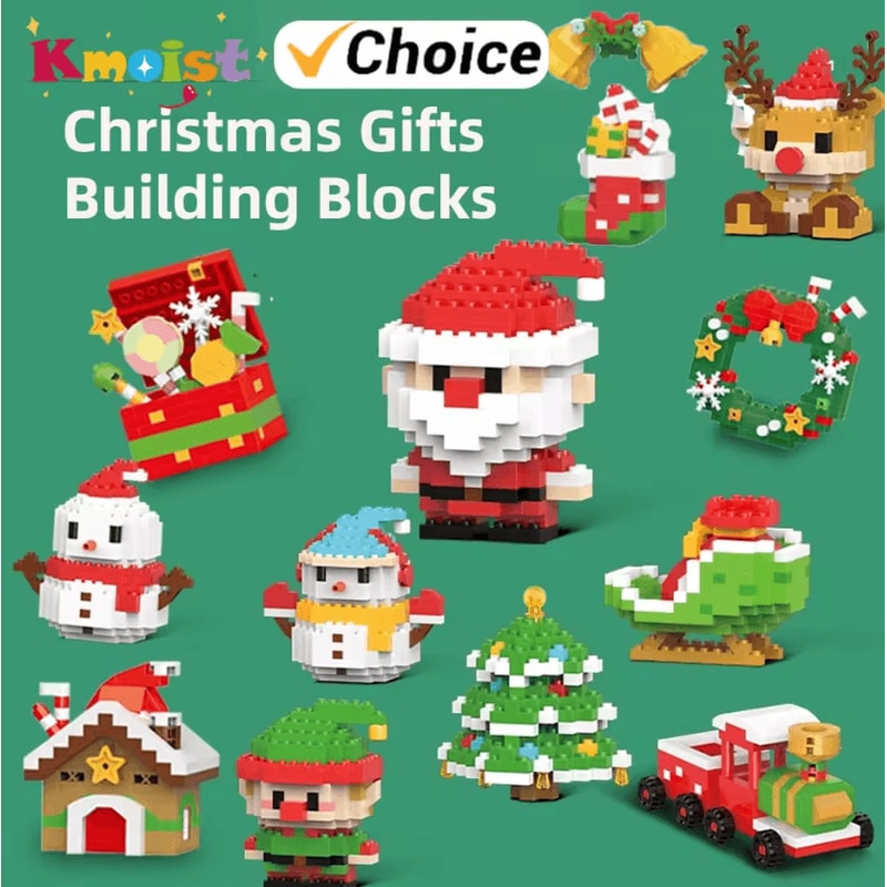 Christmas Building Block Series Santa Claus Reindeer Brick Set For Holiday Fun 1