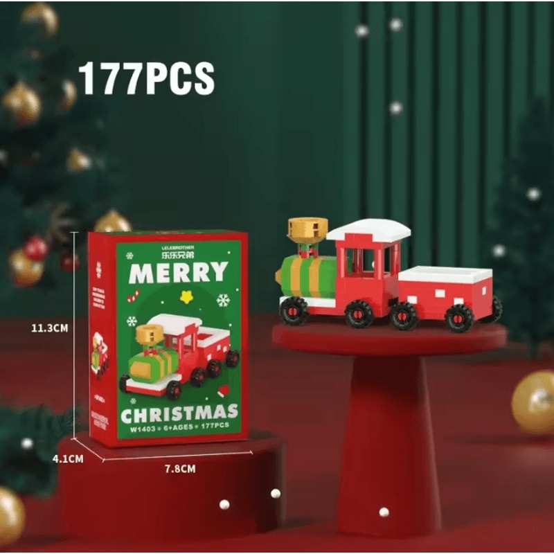 Christmas Building Block Series Santa Claus Reindeer Brick Set For Holiday Fun 5