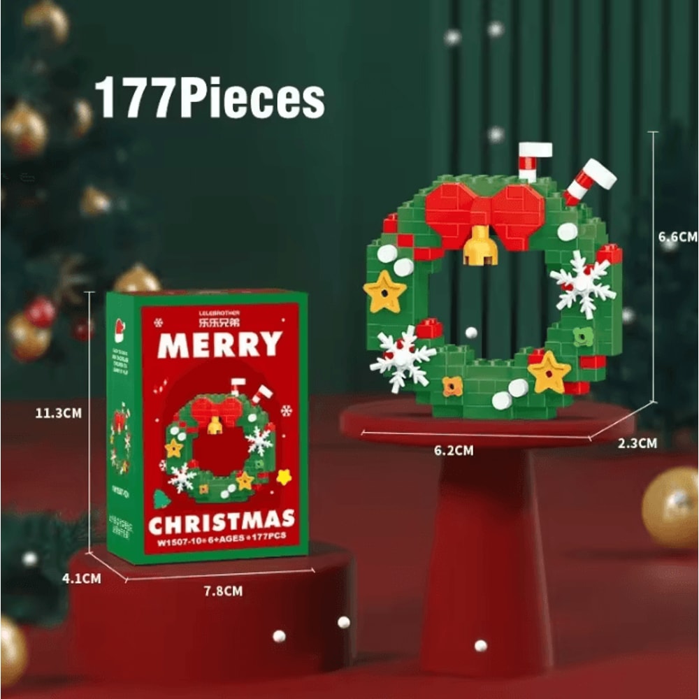 Christmas Building Block Series Santa Claus Reindeer Brick Set For Holiday Fun 6