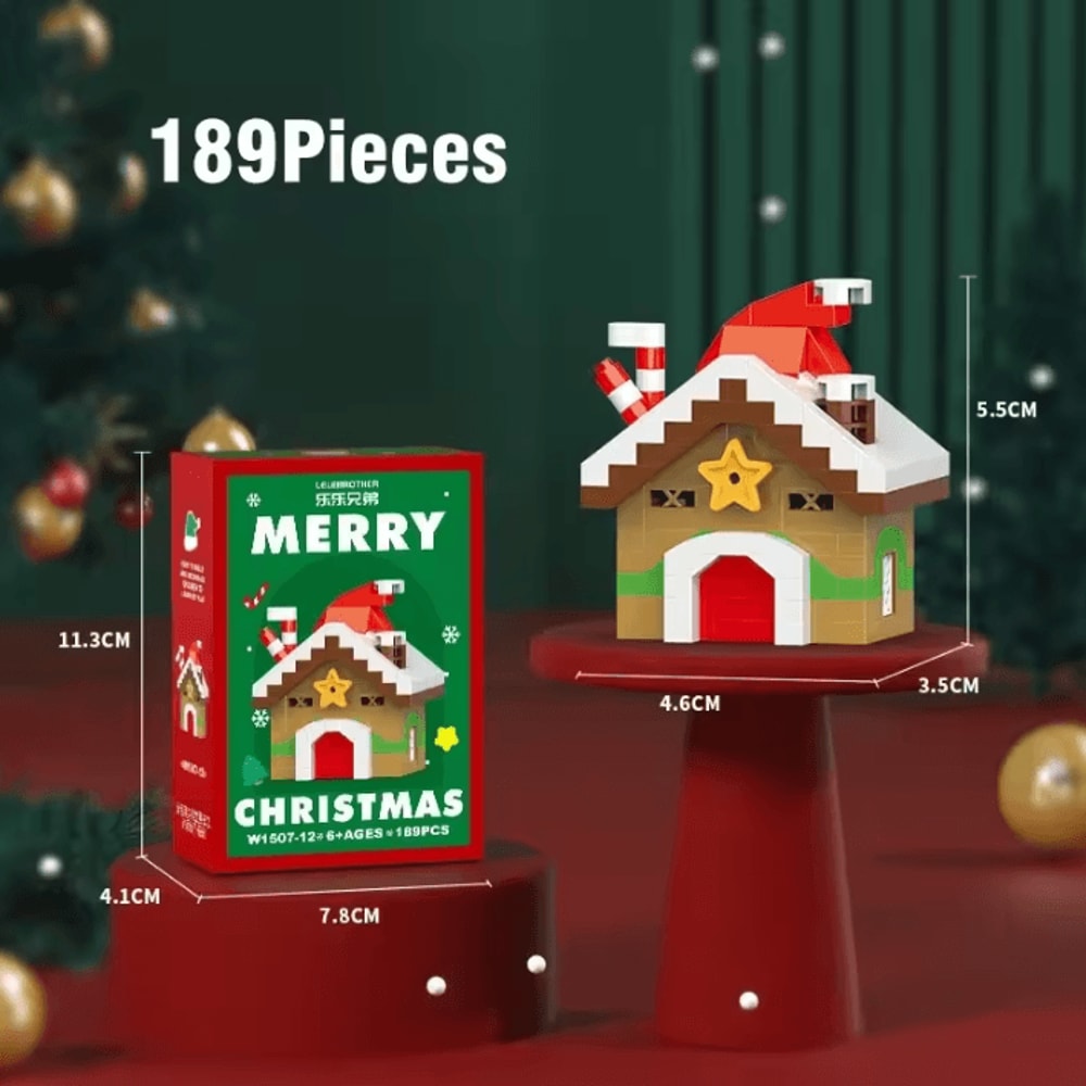 Christmas Building Block Series Santa Claus Reindeer Brick Set For Holiday Fun 16