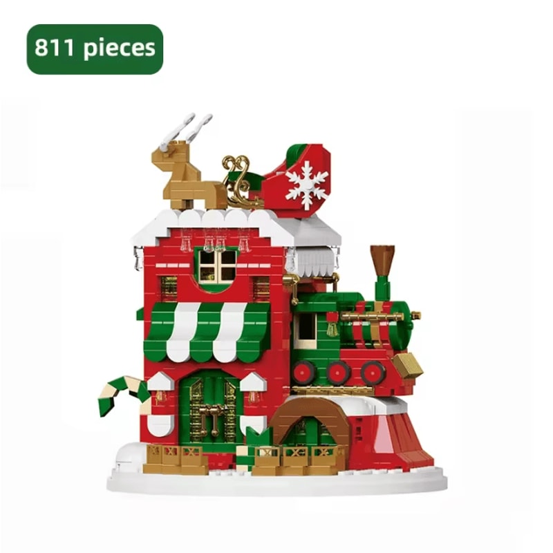 Christmas Building Block Series Santa Claus Reindeer Brick Set For Holiday Fun 21