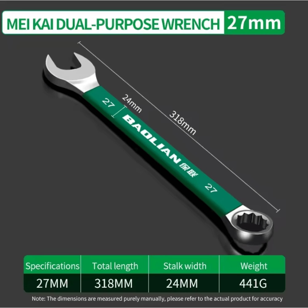 BaoLian Durable Wrench 830mm Plum Blossom DoubleEnded Auto Repair Tool 23
