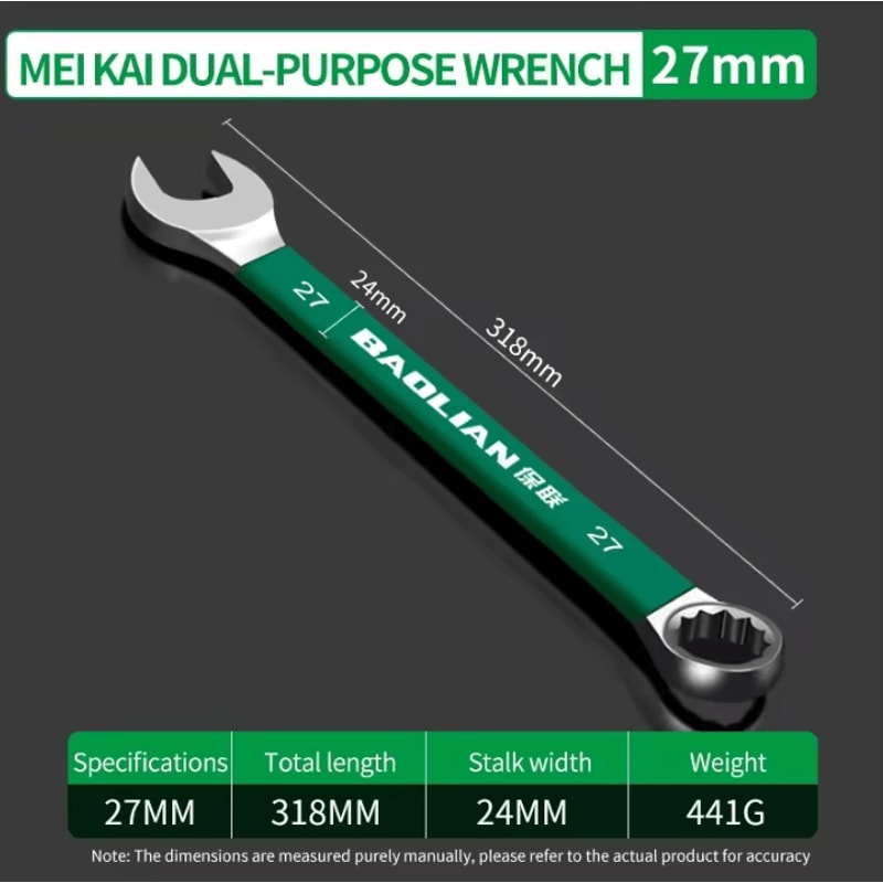 BaoLian Durable Wrench 830mm Plum Blossom DoubleEnded Auto Repair Tool 23