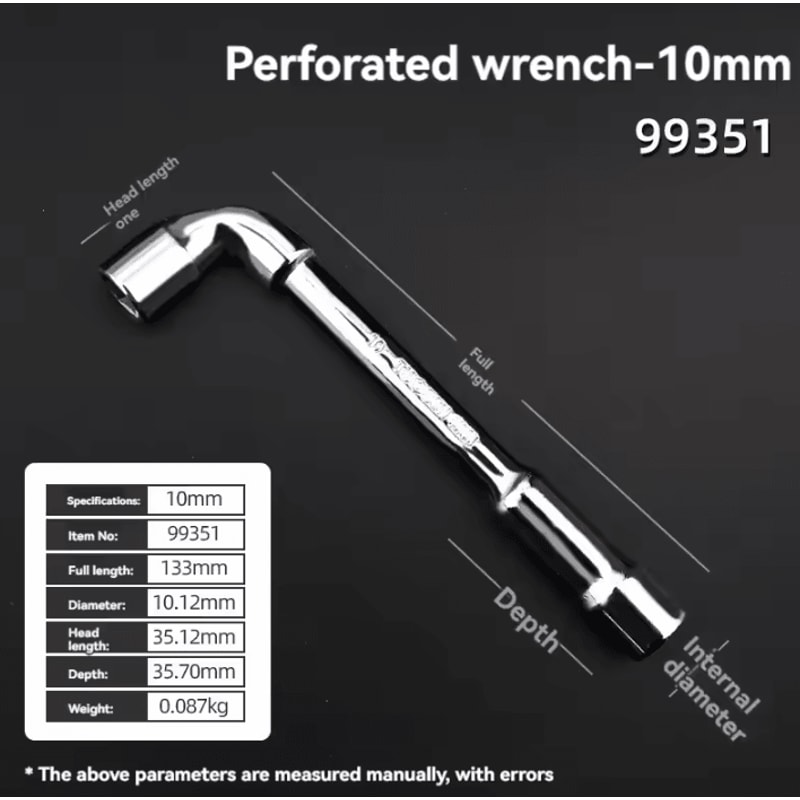 TUOSEN LType Pipe Wrench Double Head Outer Hexagon Socket Sleeve Spanner 9