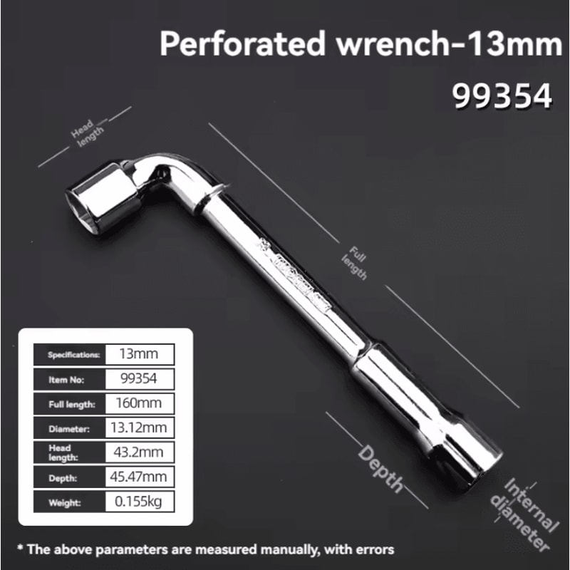 TUOSEN LType Pipe Wrench Double Head Outer Hexagon Socket Sleeve Spanner 12