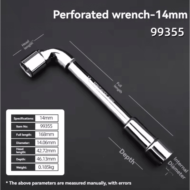 TUOSEN LType Pipe Wrench Double Head Outer Hexagon Socket Sleeve Spanner 13