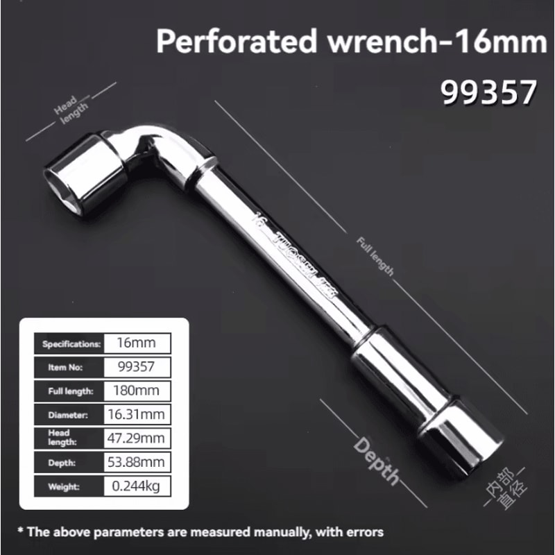 TUOSEN LType Pipe Wrench Double Head Outer Hexagon Socket Sleeve Spanner 15