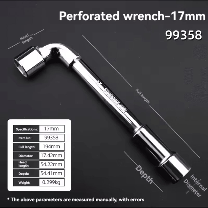 TUOSEN LType Pipe Wrench Double Head Outer Hexagon Socket Sleeve Spanner 16