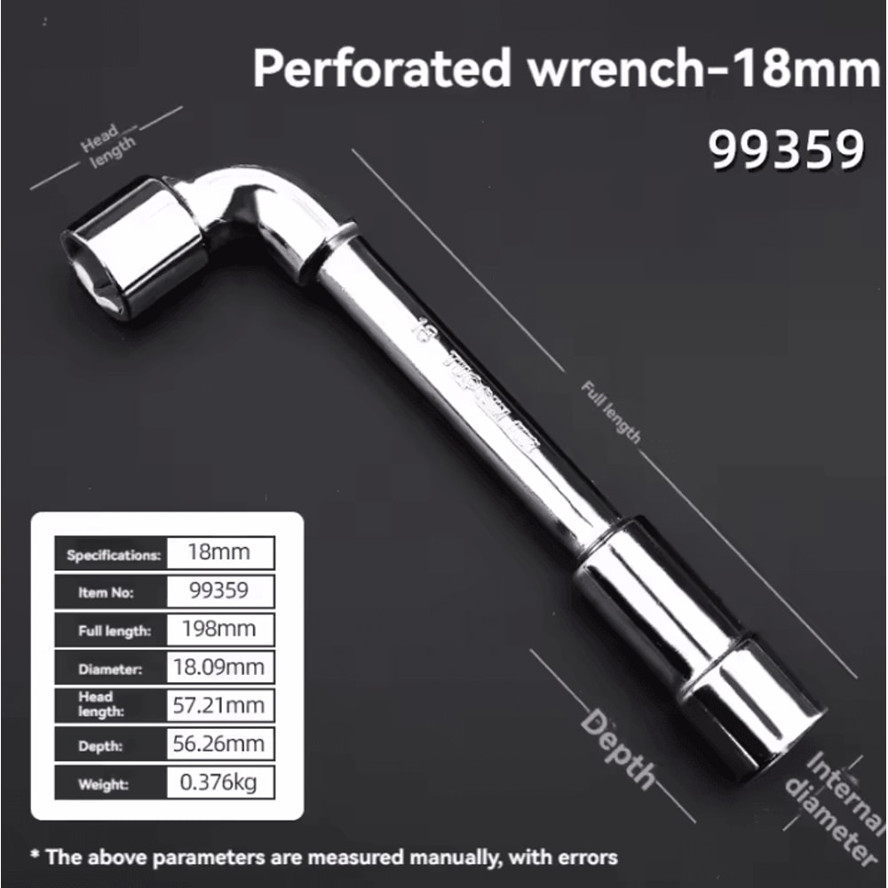 TUOSEN LType Pipe Wrench Double Head Outer Hexagon Socket Sleeve Spanner 17