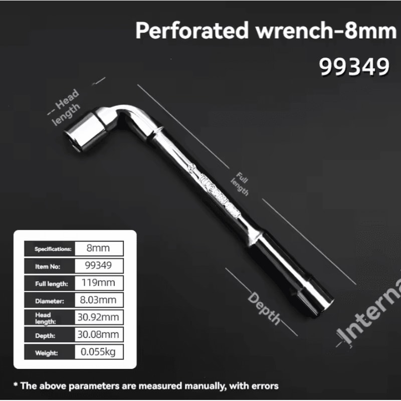 TUOSEN LType Pipe Wrench Double Head Outer Hexagon Socket Sleeve Spanner 7