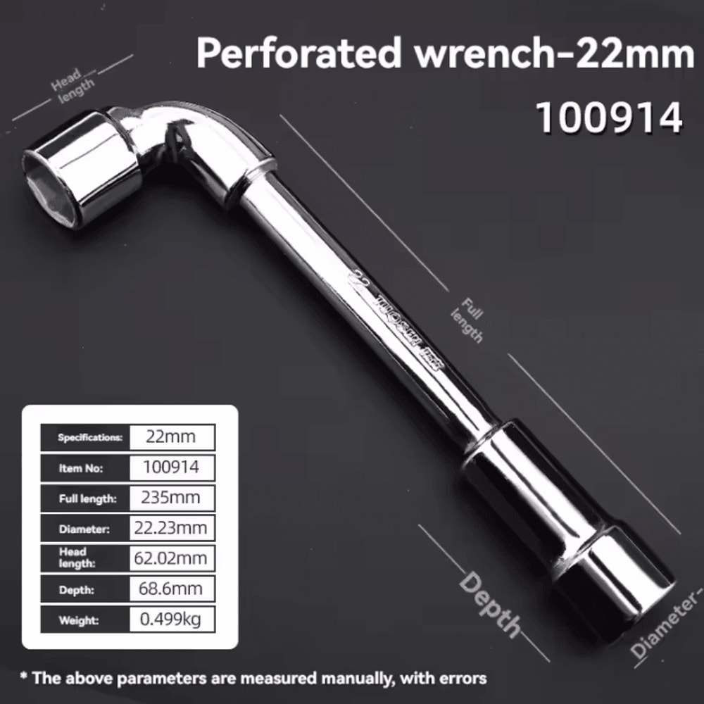 TUOSEN LType Pipe Wrench Double Head Outer Hexagon Socket Sleeve Spanner 19