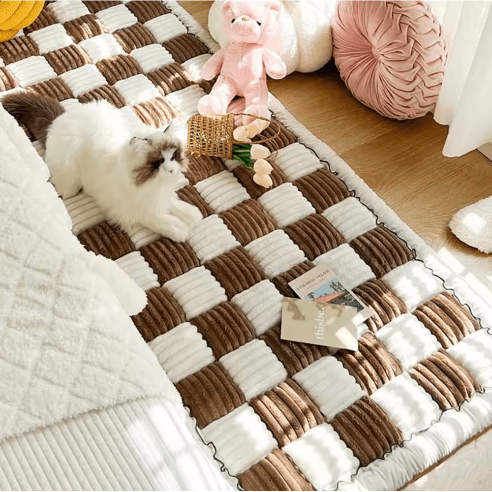 Warm Dog Bed Mat AntiSlip Washable Pet Cushion Sofa Protector 6