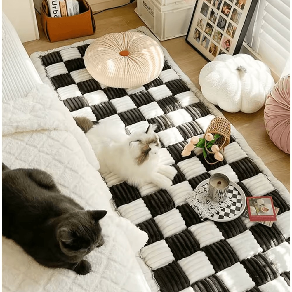 Warm Dog Bed Mat AntiSlip Washable Pet Cushion Sofa Protector 7