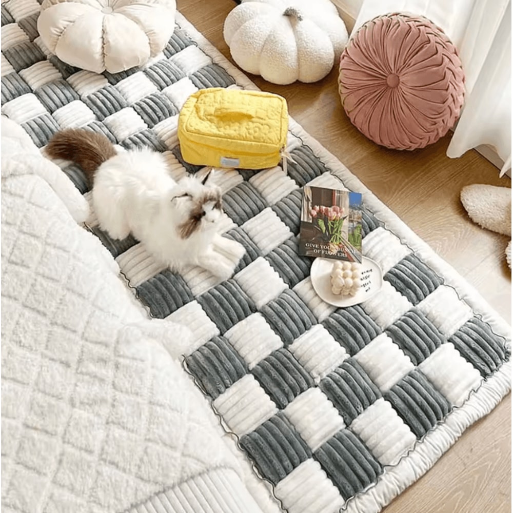 Warm Dog Bed Mat AntiSlip Washable Pet Cushion Sofa Protector 8