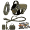 Military Large Dog Harness Set Tactical Vest With Collar Leash Bags And Patches 15