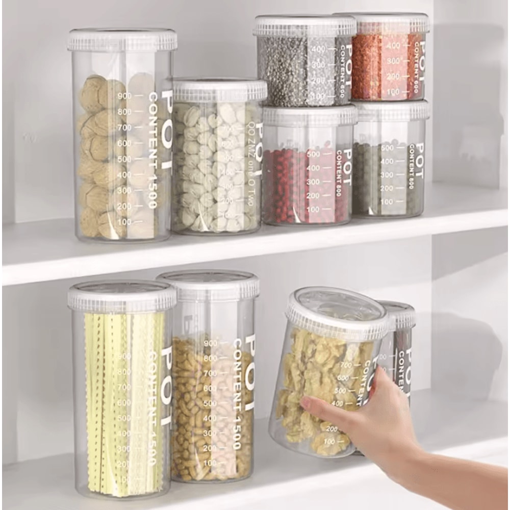 Grain Storage Containers Sealed MoistureProof Kitchen Jar Organizer 2