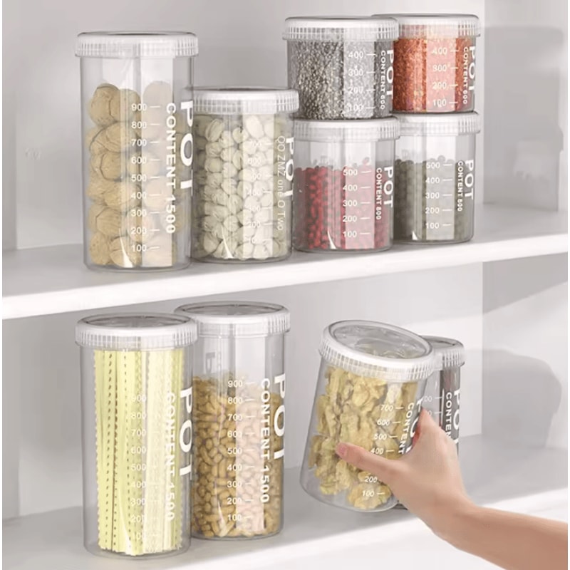 Grain Storage Containers Sealed MoistureProof Kitchen Jar Organizer 2