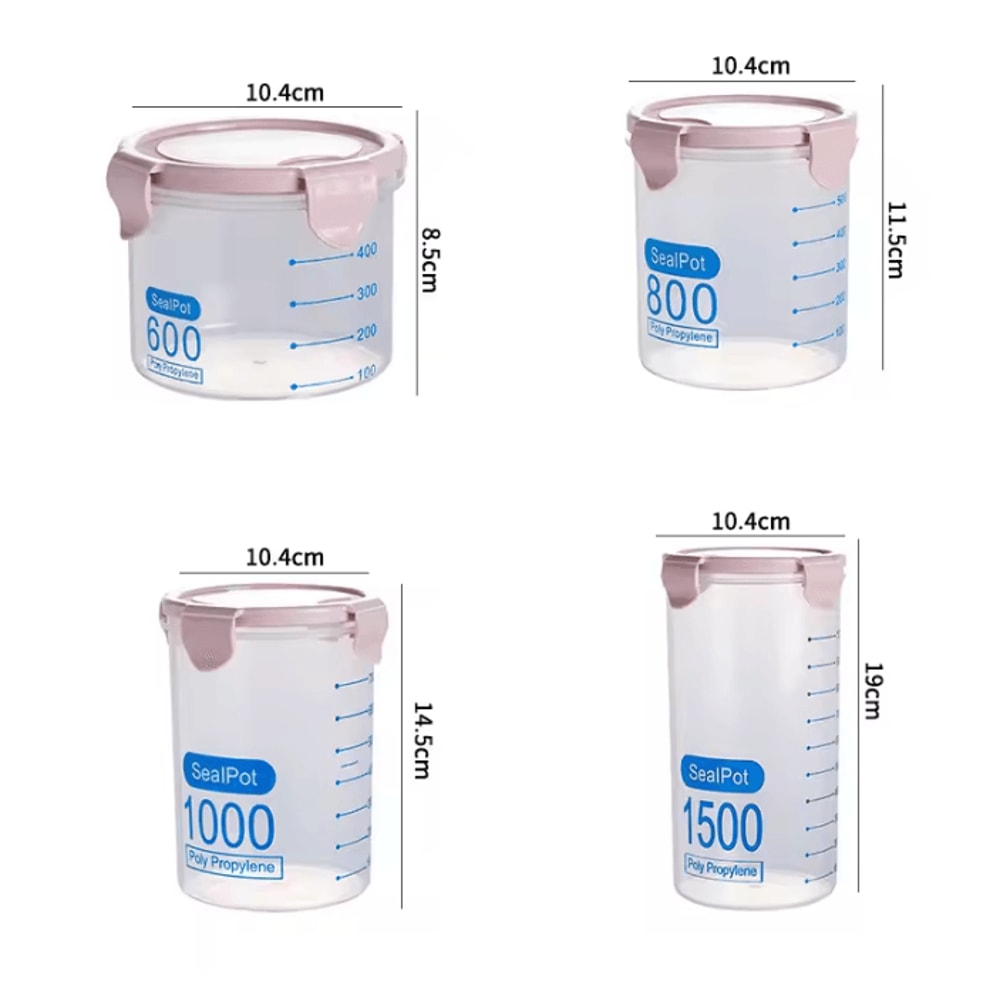 Sealed Storage Jars Transparent Multigrain Cereal Containers For Kitchen Organization 10