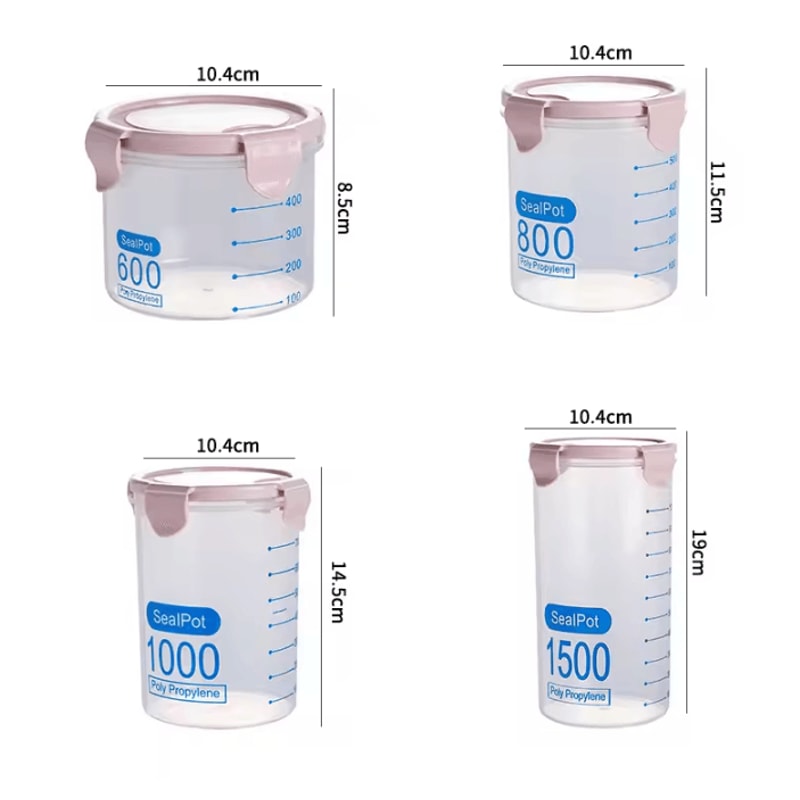 Sealed Storage Jars Transparent Multigrain Cereal Containers For Kitchen Organization 10