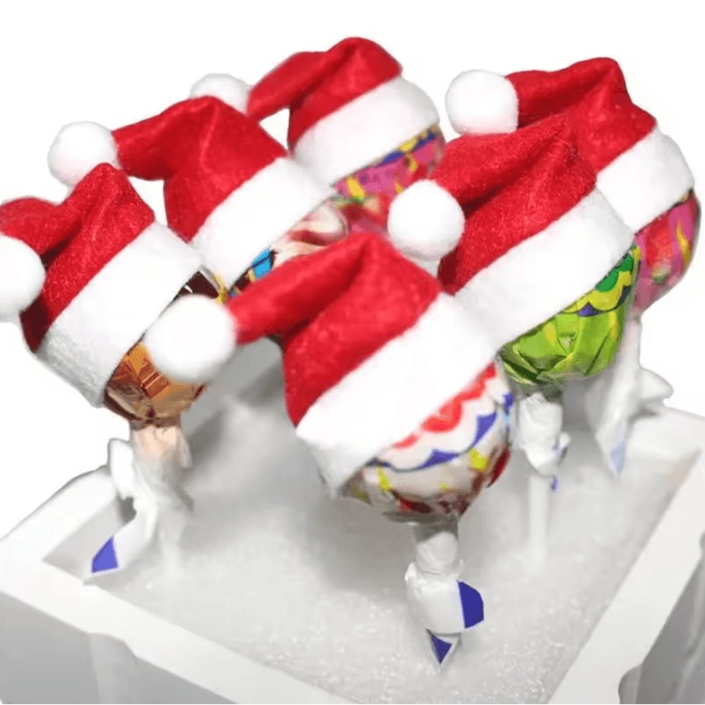Christmas Table Decorations Mini Santa Hats For Fork Knife And Cutlery 1