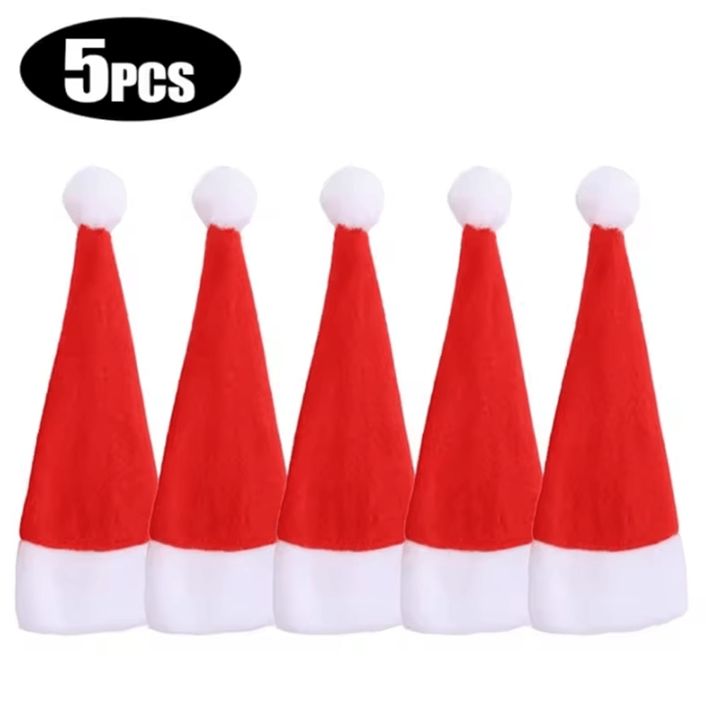 Christmas Table Decorations Mini Santa Hats For Fork Knife And Cutlery 5