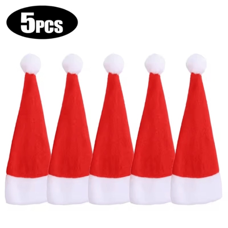 Christmas Table Decorations Mini Santa Hats For Fork Knife And Cutlery 5
