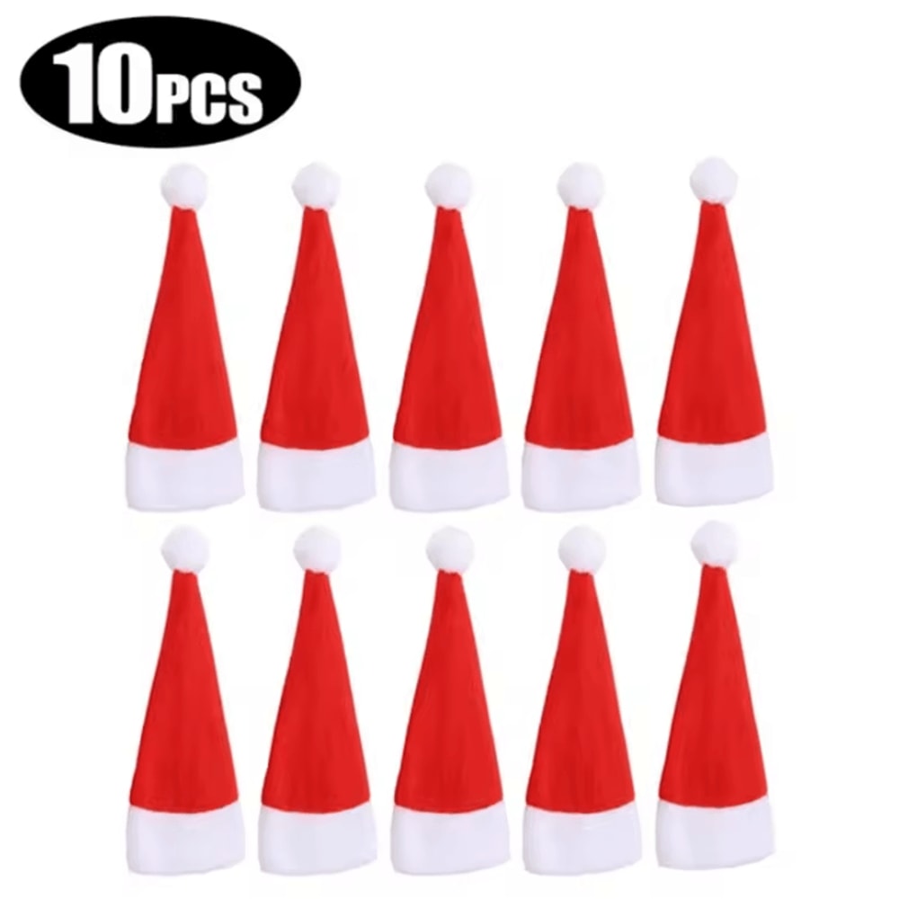 Christmas Table Decorations Mini Santa Hats For Fork Knife And Cutlery 6