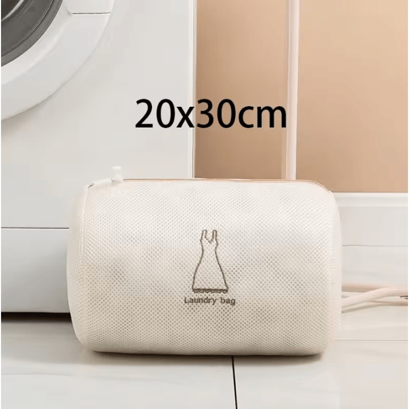Laundry Bag For Clothes Fine Mesh Beige Embroidery Washing Bags Set 9