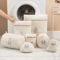 Laundry Bag For Clothes Fine Mesh Beige Embroidery Washing Bags Set 1
