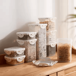 sealed kitchen jars – grain storage tanks with scale & moisture-proof design