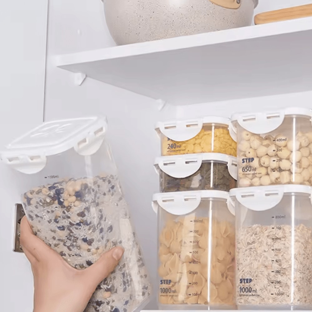 Sealed Kitchen Jars Grain Storage Tanks With Scale MoistureProof Design 4